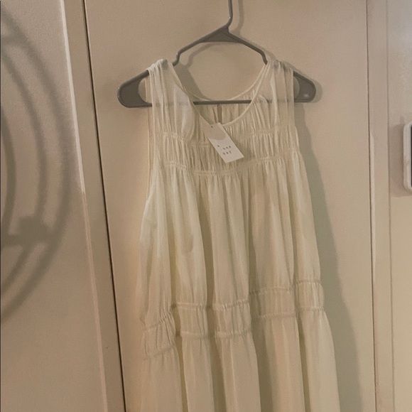 Sheer Chiffon Ivory Maxi Dress - Picture 4 of 11